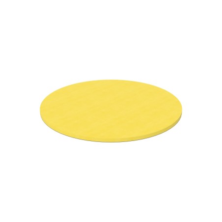 Pouf Morbido Tappeto Tondo Ignifugo CL1 - Diametro 188 cm - Altezza 5 cm - Colore Giallo