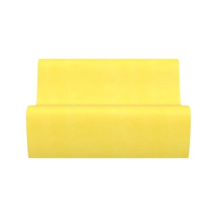 Pouf Morbido DIVANO 2 POSTI Ignifuga CL1 - Dimensioni 100 x 60 x H 32 cm - Colore Giallo 2