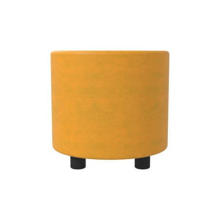 Pouf Semirigido Cilindro - Similpelle e Imbottitura Ignifuga CL1 - Diametro 48cm, h 46,5 cm - Colore Arancione