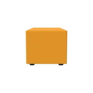 Pouf Semirigido Rettangolo Largo Similpelle e Imbottitura Ignifuga CL1 - Dimensioni 48 x 103 x h43 cm - Colore Arancione 2