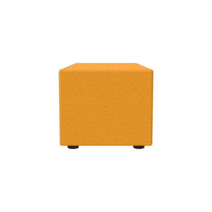 Pouf Semirigido Rettangolo Largo Similpelle e Imbottitura Ignifuga CL1 - Dimensioni 48 x 103 x h43 cm - Colore Arancione