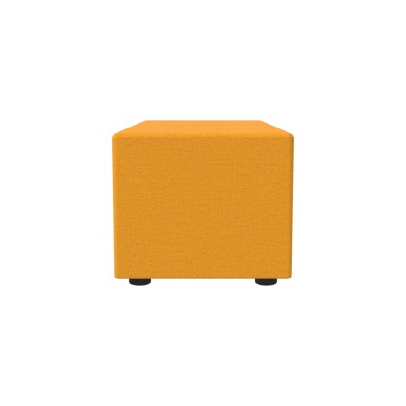Pouf Semirigido Rettangolo Largo Similpelle e Imbottitura Ignifuga CL1 - Dimensioni 48 x 103 x h43 cm - Colore Arancione