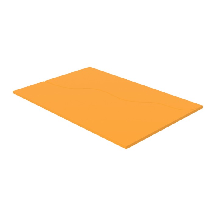 Pouf Morbido Tappeto Onda Ignifugo CL1 - Dimensioni 180 x 120 x H 3 cm - Colore Arancione