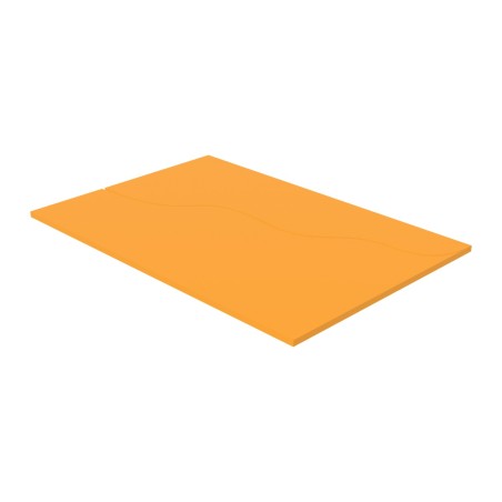 Pouf Morbido Tappeto Onda Ignifugo CL1 - Dimensioni 180 x 120 x H 3 cm - Colore Arancione