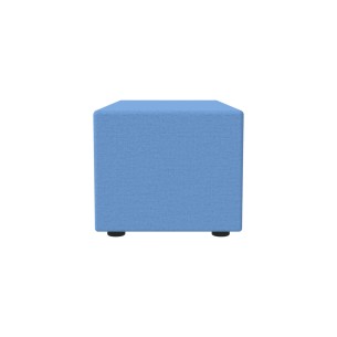 Pouf Semirigido Rettangolo Largo Similpelle e Imbottitura Ignifuga CL1 - Dimensioni 48 x 103 x h43 cm - Colore Azzurro 2