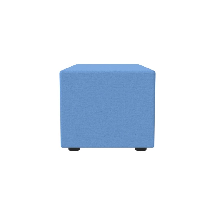 Pouf Semirigido Rettangolo Largo Similpelle e Imbottitura Ignifuga CL1 - Dimensioni 48 x 103 x h43 cm - Colore Azzurro