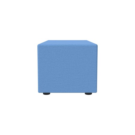 Pouf Semirigido Rettangolo Largo Similpelle e Imbottitura Ignifuga CL1 - Dimensioni 48 x 103 x h43 cm - Colore Azzurro