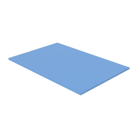 Pouf Morbido Tappeto Onda Ignifugo CL1 - Dimensioni 180 x 120 x H 3 cm - Colore Azzurro