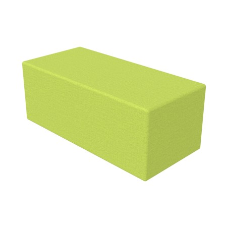Pouf Semirigido Rettangolo Largo Similpelle e Imbottitura Ignifuga CL1 - Dimensioni 48 x 103 x h43 cm - Colore Verde Chiaro