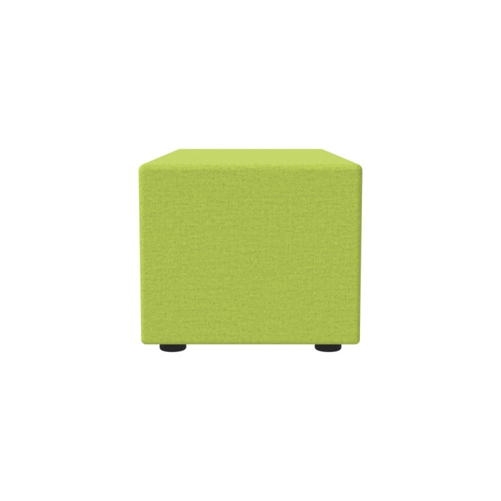 Pouf Semirigido Rettangolo Largo Similpelle e Imbottitura Ignifuga CL1 - Dimensioni 48 x 103 x h43 cm - Colore Verde Chiaro