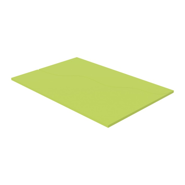 Pouf Morbido Tappeto Onda Ignifugo CL1 - Dimensioni 180 x 120 x H 3 cm - Colore Verde Chiaro