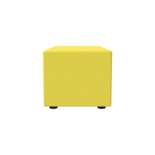Pouf Semirigido Rettangolo Largo Similpelle e Imbottitura Ignifuga CL1 - Dimensioni 48 x 103 x h43 cm - Colore Giallo 2