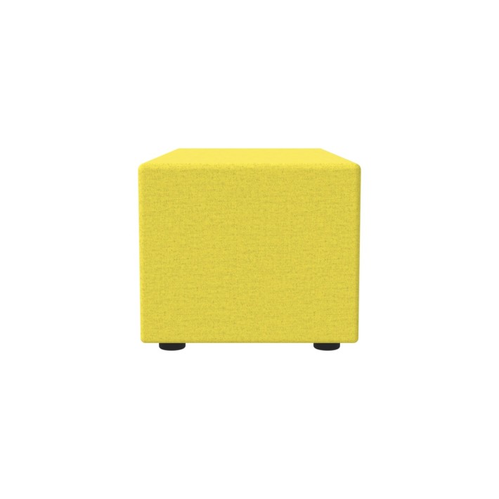 Pouf Semirigido Rettangolo Largo Similpelle e Imbottitura Ignifuga CL1 - Dimensioni 48 x 103 x h43 cm - Colore Giallo