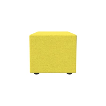 Pouf Semirigido Rettangolo Largo Similpelle e Imbottitura Ignifuga CL1 - Dimensioni 48 x 103 x h43 cm - Colore Giallo