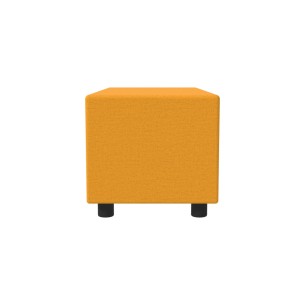 Pouf Semirigido Rettangolo Largo Similpelle e Imbottitura Ignifuga CL1 - Dimensioni 48 x 103 x h46,5 cm - Colore Arancione 2
