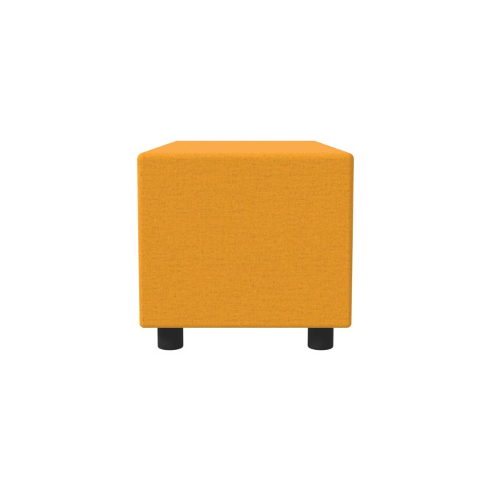 Pouf Semirigido Rettangolo Largo Similpelle e Imbottitura Ignifuga CL1 - Dimensioni 48 x 103 x h46,5 cm - Colore Arancione