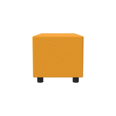Pouf Semirigido Rettangolo Largo Similpelle e Imbottitura Ignifuga CL1 - Dimensioni 48 x 103 x h46,5 cm - Colore Arancione