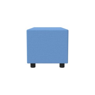 Pouf Semirigido Rettangolo Largo Similpelle e Imbottitura Ignifuga CL1 - Dimensioni 48 x 103 x h46,5 cm - Colore Azzurro 2