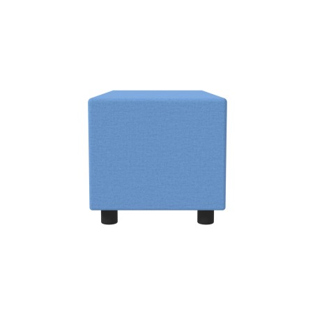 Pouf Semirigido Rettangolo Largo Similpelle e Imbottitura Ignifuga CL1 - Dimensioni 48 x 103 x h46,5 cm - Colore Azzurro