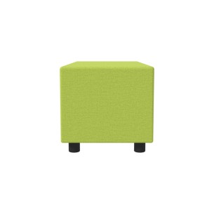 Pouf Semirigido Rettangolo Largo Similpelle e Imbottitura Ignifuga CL1 - Dimensioni 48 x 103 x h46,5 cm - Colore Verde Chiaro 2