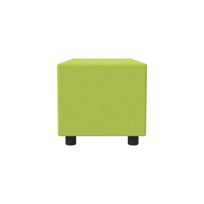 Pouf Semirigido Rettangolo Largo Similpelle e Imbottitura Ignifuga CL1 - Dimensioni 48 x 103 x h46,5 cm - Colore Verde Chiaro
