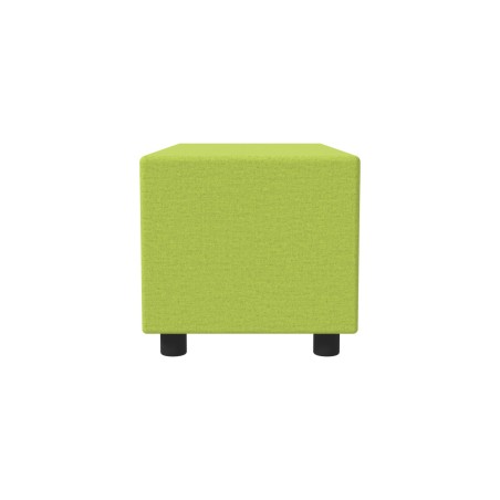 Pouf Semirigido Rettangolo Largo Similpelle e Imbottitura Ignifuga CL1 - Dimensioni 48 x 103 x h46,5 cm - Colore Verde Chiaro