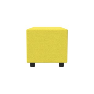 Pouf Semirigido Rettangolo Largo Similpelle e Imbottitura Ignifuga CL1 - Dimensioni 48 x 103 x h46,5 cm - Colore Giallo 2
