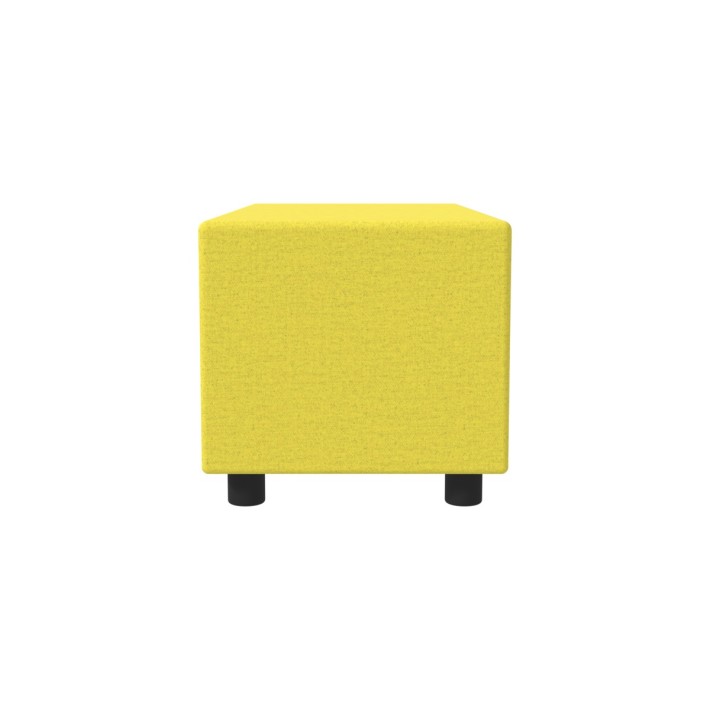 Pouf Semirigido Rettangolo Largo Similpelle e Imbottitura Ignifuga CL1 - Dimensioni 48 x 103 x h46,5 cm - Colore Giallo