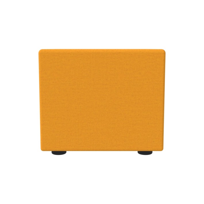 Pouf Semirigido Rettangolo Stretto Similpelle e Imbottitura Ignifuga CL1 - Dimensioni 48 x 51,5 x h43 cm - Colore Arancione