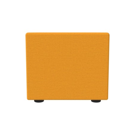Pouf Semirigido Rettangolo Stretto Similpelle e Imbottitura Ignifuga CL1 - Dimensioni 48 x 51,5 x h43 cm - Colore Arancione