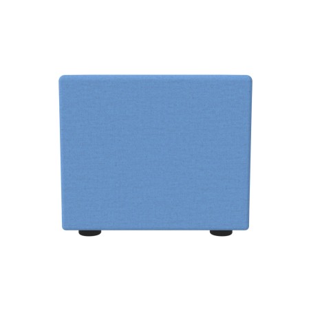 Pouf Semirigido Rettangolo Stretto Similpelle e Imbottitura Ignifuga CL1 - Dimensioni 48 x 51,5 x h43 cm - Colore Azzurro