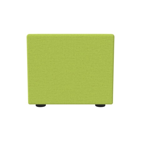 Pouf Semirigido Rettangolo Stretto Similpelle e Imbottitura Ignifuga CL1 - Dimensioni 48 x 51,5 x h43 cm - Colore Verde Chiaro