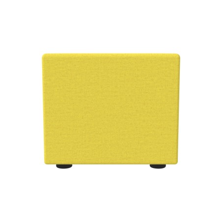 Pouf Semirigido Rettangolo Stretto Similpelle e Imbottitura Ignifuga CL1 - Dimensioni 48 x 51,5 x h43 cm - Colore Giallo