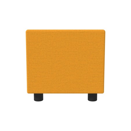 Pouf Semirigido Rettangolo Stretto Similpelle e Imbottitura Ignifuga CL1 - Dimensioni 48 x 51,5 x h46,5 cm - Colore Arancione