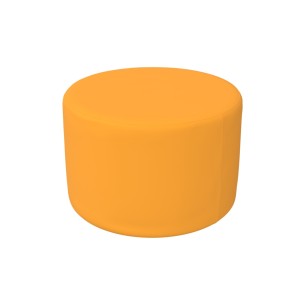 Pouf Morbido CILINDRO in Similpelle e Imbottitura Ignifuga CL1 - Diametro 60 cm, H 40 cm - Densità 27kg/mc - Sfoderabile con 