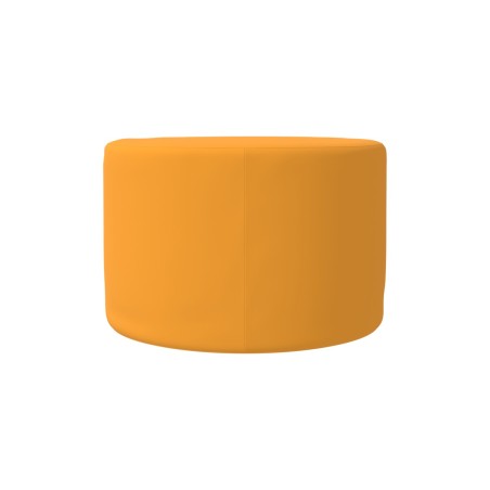 Pouf Morbido CILINDRO in Similpelle e Imbottitura Ignifuga CL1 - Diametro 60 cm, H 40 cm - Densità 27kg/mc - Sfoderabile con 