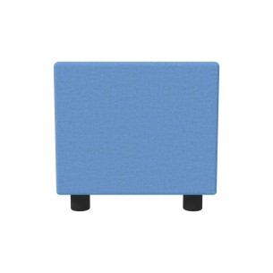 Pouf Semirigido Rettangolo Stretto Similpelle e Imbottitura Ignifuga CL1 - Dimensioni 48 x 51,5 x h46,5 cm - Colore Azzurro 2