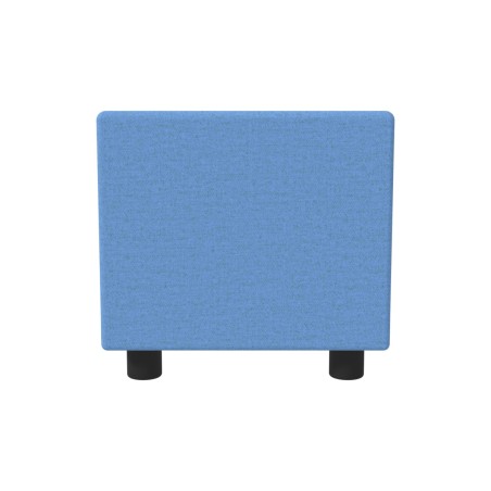 Pouf Semirigido Rettangolo Stretto Similpelle e Imbottitura Ignifuga CL1 - Dimensioni 48 x 51,5 x h46,5 cm - Colore Azzurro