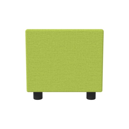 Pouf Semirigido Rettangolo Stretto Similpelle e Imbottitura Ignifuga CL1 - Dimensioni 48 x 51,5 x h46,5 cm - Colore Verde Chiaro
