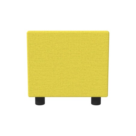 Pouf Semirigido Rettangolo Stretto Similpelle e Imbottitura Ignifuga CL1 - Dimensioni 48 x 51,5 x h46,5 cm - Colore Giallo