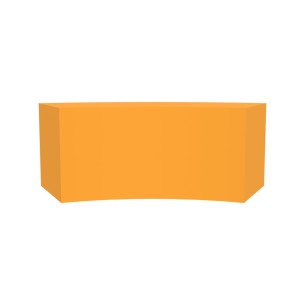 Pouf Morbido ANGOLARE in Similpelle e Imbottitura Ignifuga CL1 - Prof. 40 cm, Raggio Interno 100 cm, Raggio Esterno 140 cm, H 2