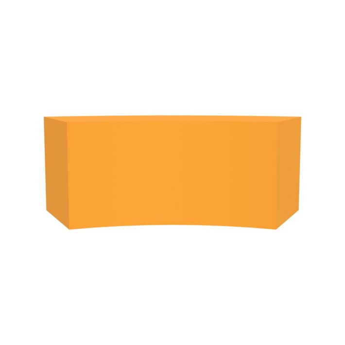 Pouf Morbido ANGOLARE in Similpelle e Imbottitura Ignifuga CL1 - Prof. 40 cm, Raggio Interno 100 cm, Raggio Esterno 140 cm, H