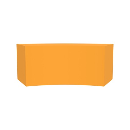 Pouf Morbido ANGOLARE in Similpelle e Imbottitura Ignifuga CL1 - Prof. 40 cm, Raggio Interno 100 cm, Raggio Esterno 140 cm, H