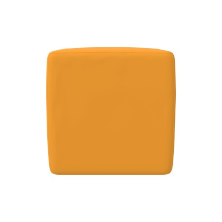 Pouf Morbido CUBO in Similpelle e Imbottitura Ignifuga CL1 - Lato 50 cm, H 50 cm - Densità 27kg/mc - Sfoderabile con Zip 