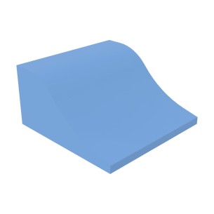 Pouf Morbido ONDA in Similpelle e Imbottitura Ignifuga CL1 - Dimensioni 60x60xH30 cm - Densità 27kg/mc - Colore Azzurro
