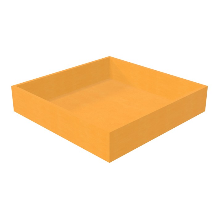 Pouf Morbido PISCINA QUADRATA PICCOLA Ignifuga CL1 - Dimensioni 150 x 150 x 5 cm H 40 cm - Colore Arancione