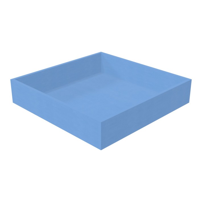 Pouf Morbido PISCINA QUADRATA PICCOLA Ignifuga CL1 - Dimensioni 150 x 150 x 5 cm H 40 cm - Colore Azzurro