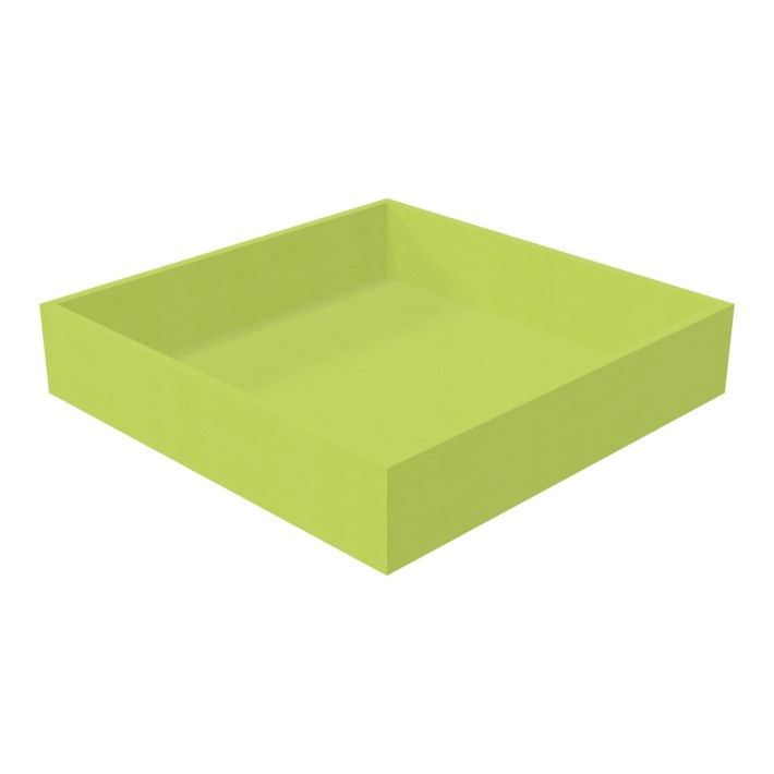 Pouf Morbido PISCINA QUADRATA PICCOLA Ignifuga CL1 - Dimensioni 150 x 150 x 5 cm H 40 cm - Colore Verde Chiaro