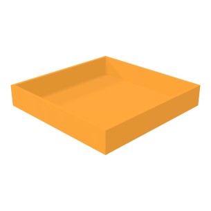 Pouf Morbido PISCINA QUADRATA PICCOLA Ignifuga CL1 - Dimensioni 180 x 180 x 5 cm H 30 cm - Colore Arancione