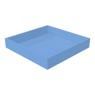 Pouf Morbido PISCINA QUADRATA PICCOLA Ignifuga CL1 - Dimensioni 180 x 180 x 5 cm H 30 cm - Colore Azzurro